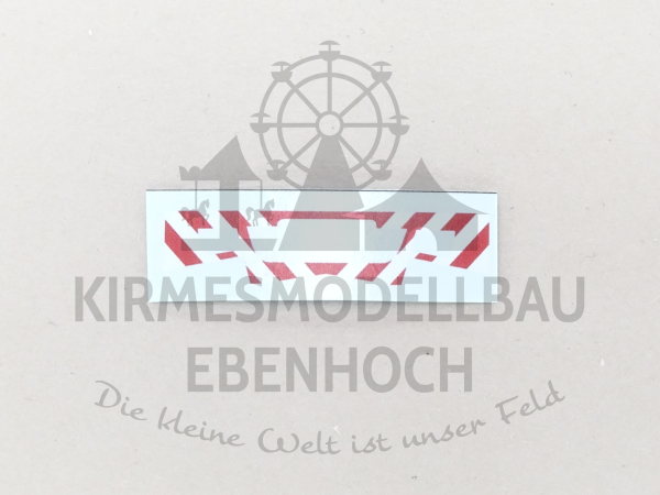 Kirmesmodellbau | Stoßstangen Warndecal  Rot MB MP2